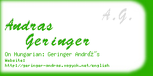 andras geringer business card